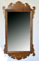 Antique Tiger Maple Chippendale Mirror (CTF20)