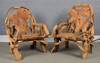 Great Vintage Adirondack Lodge Chairs (CTF60)