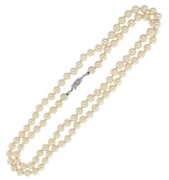 Long Pearl Strand Necklace (CTF10)