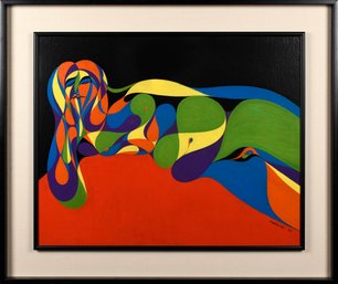 Albert Radoczy Oil On Board, Abstract Nude (CTF20)