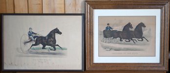 19th C. Currier & Ives And Other Lithos, Horses (CTF10)