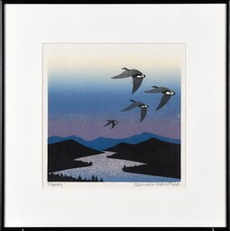 Spencer & Sabra Field Woodblock Print, Flyway (CTF10)