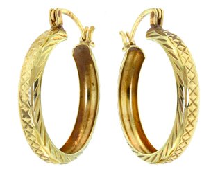 14k Gold Hoop Earrings (CTF10)