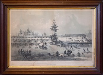 Antique J.H. Buffords Lithograph, Civil War Scene (CTF20)