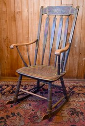 19th C. Paint Decorated Arrow Back Windsor Rocker (CTF10)