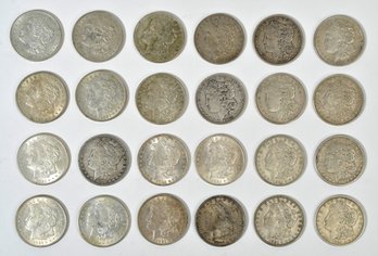 24 Assorted Morgan Silver Dollars (CTF10)