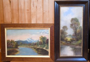 Two 19th C. Pastel Landscapes (CTF10)