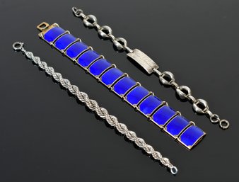 Three Sterling Silver Bracelets (CTF10)