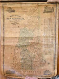 1854 New Hampshire Map, Township And Railroad (CTF10)