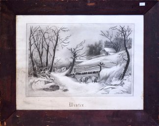 19th C. Pencil Sketch, Winter (CTF10)