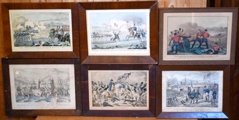 Six 19th C. Lithographs, Battle Scenes (CTF10)