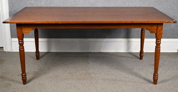 Contemporary Figured Cherry Dining Table, With Leaf Extensions  (CTF40)