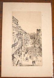 Vintage James McNeil Whistler Lithograph, St. James Street (CTF10)