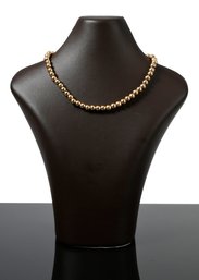 Antique 14k Gold Ball Necklace (CTF10)