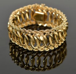 14k Yellow Gold Wide Bracelet (CTF10)