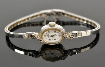 14k White Gold Ladies Hamilton Wristwatch (CTF10)