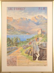 Antiqeu PLM French Travel Poster, Lac D`Annecy (CTF20)