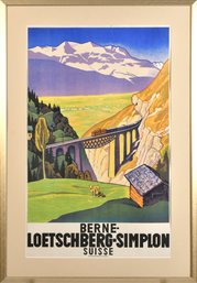 1931 Travel Poster, Bern Loetschbeg Simplon Switzerland (CTF20)