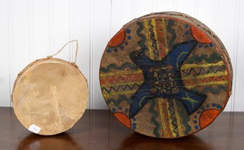 Two Vintage Native American Drums (CTF10)