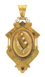Antique Victorian 14k Gold Pendant (CTF10)