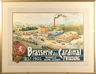 Brasserie Du Cardinal, Fribourg Switzerland, Brewery Travel Poster (CTF20)