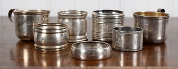 Sterling Napkin Rings And Baby Cups (CTF10)