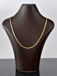 14k Gold Flat Weave Necklace (CTF10)