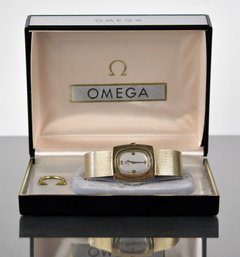14k Gold Ladies Omega Wrist Watch (CTF10)