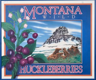 Vintage Montana Wild Huckleberries Poster (CTF10)