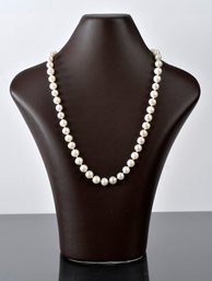 Pearl Necklace 14k Gold Clasp (CTF10)