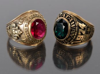 Two 10k Gold NJ Class Rings (CTF10)