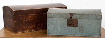 Two Antique Dome Top Storage Boxes (CTF20)