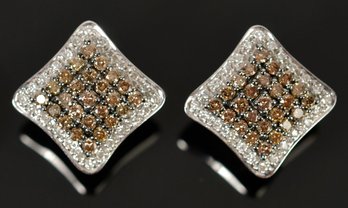 14k Gold Pave Diamond Earrings (CTF10)