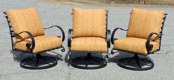 Three O.W. Lee Swiveling Patio Chairs (CTF60)