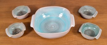 Five Vintage Scheier Pottery Bowls (CTF10)