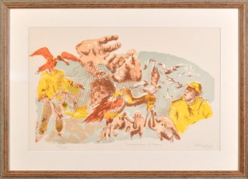 Chaim Gross Color Lithograph, Fishermans Dream (CTF10)