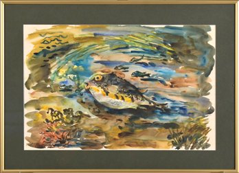 Evelin Bodfish Bourne Watercolor, Fish (CTF10)