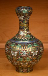 Fine Vintage Chinese Champleve Vase (CTF10)