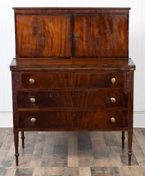 19th C. American Sheraton Secretary Desk (CTF30)