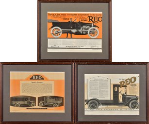 Three Vintage Reo Advertising Broadsides (CTF20)