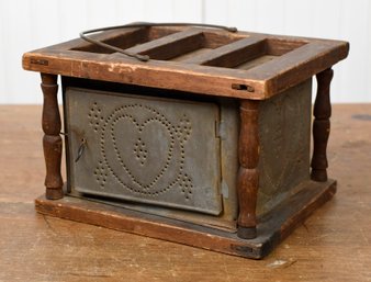 19th C. Pierced Tin Foot Warmer (CTF10)