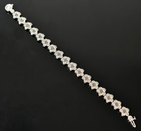 10k  White Gold Plumeria Diamond Bracelet (CTF10)
