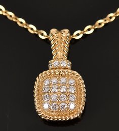 14k Gold Diamond Pendant Necklace (CTF10)