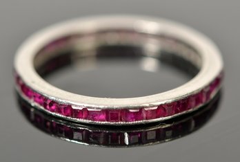 Antique 14k Gold And Ruby Eternity Band (CTF10)