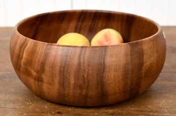 Turned Wooden Bowl With Stone Fruit (CTF10)