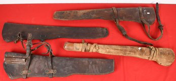 Four Antique Leather Gun Cases (CTF10)