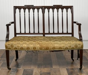 Antique Federal Mahogany Double Back Settee (CTF20)