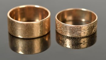 Two Antique 14k Yellow Gold Bands (CTF10)