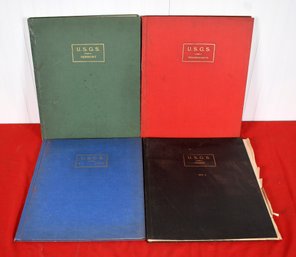 Four 1910 USGS Topographical Atlases, ME, VT, R/ICT And MA (CTF10)