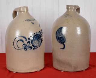 Two Antique Ballard And J.S. Taft 3 Gal Jugs (CTF20)